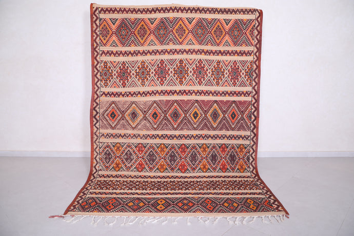 Vintage Moroccan Rug - 6 x 8.6 ft | Geometric Tribal Patterns