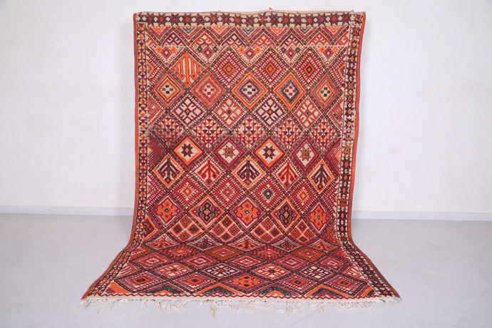 Vintage Moroccan Rug - 6 x 9.5 ft | Bold Geometric Patterns