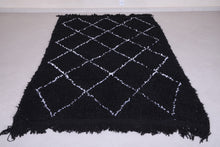 Custom Beni Ourain Rug - Handmade Black Wool Berber Carpet