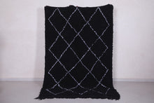 Custom Beni Ourain Rug - Handmade Black Wool Berber Carpet