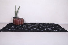 Custom Beni Ourain Rug - Handmade Black Wool Berber Carpet