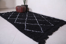 Custom Beni Ourain Rug - Handmade Black Wool Berber Carpet