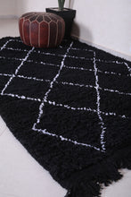 Custom Beni Ourain Rug - Handmade Black Wool Berber Carpet