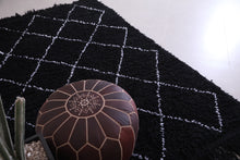 Custom Beni Ourain Rug - Handmade Black Wool Berber Carpet