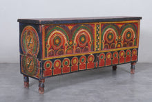 Vintage Moroccan chest  H 23.6 INCHES X W 49.6 INCHES X D 13.3 INCHES