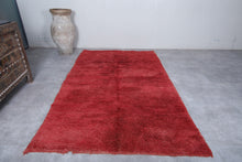 Moroccan Red Rug - 5.7 x 9.3 ft | Luxurious Handmade Accent