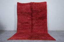 Moroccan Red Rug - 5.7 x 9.3 ft | Luxurious Handmade Accent