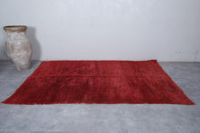 Moroccan Red Rug - 5.7 x 9.3 ft | Luxurious Handmade Accent