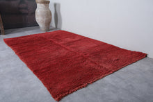 Moroccan Red Rug - 5.7 x 9.3 ft | Luxurious Handmade Accent