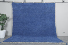 All Wool Beni Ourain Rug - Blue Custom Berber Carpet