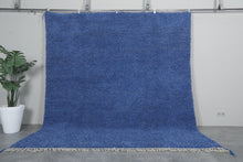 All Wool Beni Ourain Rug - Blue Custom Berber Carpet