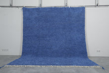 All Wool Beni Ourain Rug - Blue Custom Berber Carpet