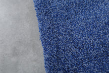 All Wool Beni Ourain Rug - Blue Custom Berber Carpet