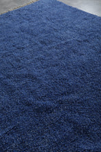 All Wool Beni Ourain Rug - Blue Custom Berber Carpet