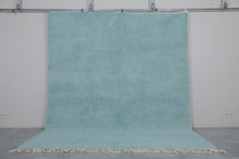 Handmade Moroccan Berber Rug - Soft Blue Wool Carpet