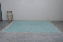 Handmade Moroccan Berber Rug - Soft Blue Wool Carpet