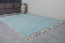 Handmade Moroccan Berber Rug - Soft Blue Wool Carpet