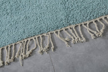 Handmade Moroccan Berber Rug - Soft Blue Wool Carpet