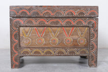 Vintage Moroccan chest  H 13.7 INCHES X W 19.8 INCHES X D 11.4 INCHES