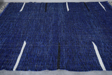 Deep Blue Moroccan Rug - Handwoven Wool Berber Carpet