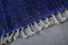 Deep Blue Moroccan Rug - Handwoven Wool Berber Carpet