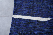 Deep Blue Moroccan Rug - Handwoven Wool Berber Carpet