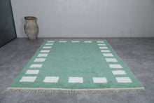 Custom Green Berber Shag Carpet - Handmade Moroccan Rug