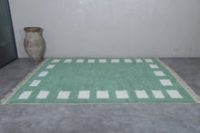 Custom Green Berber Shag Carpet - Handmade Moroccan Rug