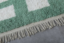 Custom Green Berber Shag Carpet - Handmade Moroccan Rug