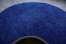 Custom Blue Moroccan rug Round - Moroccan handmade rug