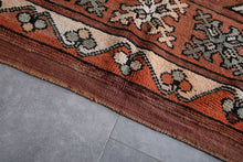 Handmade vintage rug 6.4 X 12.9 Feet