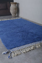 Deep Blue Moroccan Rug - Handknotted Berber Carpet