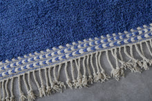 Deep Blue Moroccan Rug - Handknotted Berber Carpet