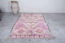 Vintage Moroccan Rug - 5.4 x 9.1 ft | Soft Pastel Lavender