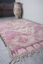 Vintage Moroccan Rug - 5.4 x 9.1 ft | Soft Pastel Lavender