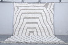 Handmade Moroccan Rug - Ivory and Gray Geometric Custom Rug