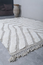 Handmade Moroccan Rug - Ivory and Gray Geometric Custom Rug