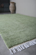 Custom Handmade Berber Carpet - Moroccan Wool Rug in Light Green