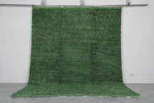 Handwoven Moroccan rug - custom green carpet - Wool rug