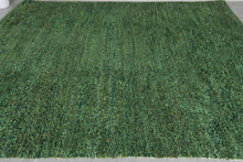 Handwoven Moroccan rug - custom green carpet - Wool rug