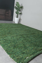 Handwoven Moroccan rug - custom green carpet - Wool rug