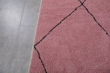 Moroccan Rug - Handmade Custom Area Rug | Pink with Black Accents