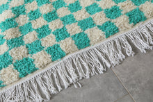 Custom Moroccan Checkered rug - Handmade Moroccan rug shag