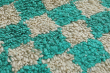 Custom Moroccan Checkered rug - Handmade Moroccan rug shag