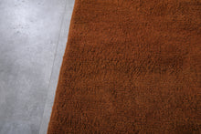 Rust Brown Moroccan Wool Rug - Handcrafted Berber Carpet