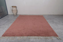 Custom Handmade Moroccan Rug - Elegant Solid Brown Wool Area Rug