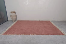 Custom Handmade Moroccan Rug - Elegant Solid Brown Wool Area Rug