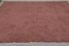 Custom Handmade Moroccan Rug - Elegant Solid Brown Wool Area Rug