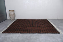 Moroccan Handmade Rug - Brown Beni Ourain Berber Carpet