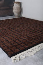 Moroccan Handmade Rug - Brown Beni Ourain Berber Carpet